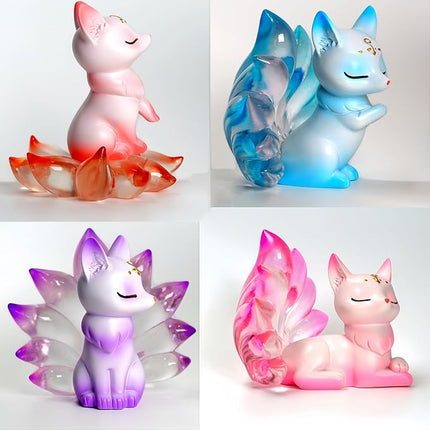 Nine-Tailed Fox Mystery Box Action Figure Toys Blind Boxes Random Design Cute Collectible Toys Desktop Ornaments Birthday Gifts