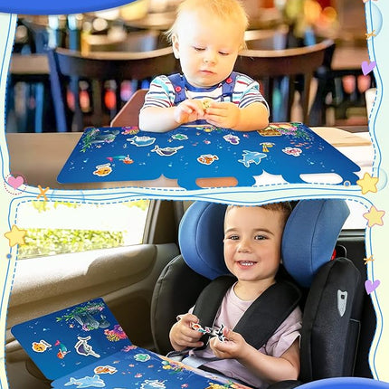 Benresive Reusable Sticker Book for Toddlers 2-4 Years, Fun Travel Stickers for Kids, Waterproof Sticker Books for Toddlers 1-3, Crafts Activities for Todddlers 1-3 2-4 3-5 - Ocean Animals