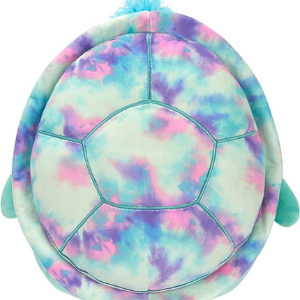 Squishmallows Original 12-Inch Cascade Teal Turtle with Tie-Dye Shell - Official Jazwares Plush