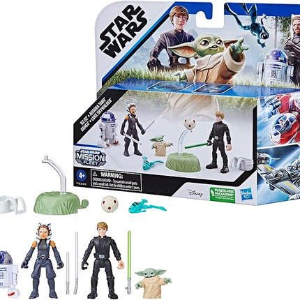 STAR WARS Mission Fleet, 2.5-Inch Scale Grogu Action Figure Set with 4 Figures & 7 Accessories, Toys for 4 Year Old Boys & Girls