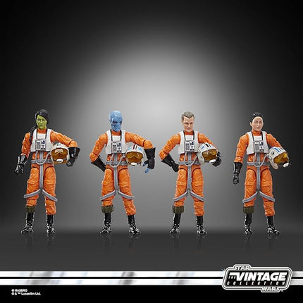 STAR WARS The Vintage Collection X-Wing Pilot 4-Pack, Ahsoka 3.75 Inch Collectible Action Figures