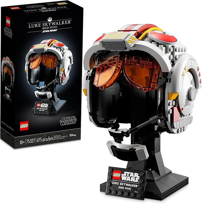 LEGO Star Wars Luke Skywalker Red 5 Helmet for Adults 75327, Buildable Display Model, Collectible Decor for Home or Office, Great Birthday for Husband, Wife, and Any Star Wars Fans