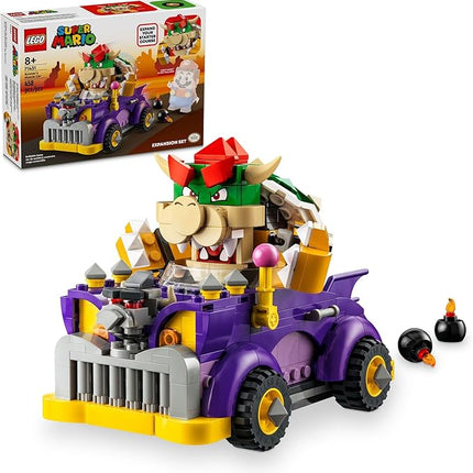 LEGO Super Mario Bowser’s Muscle Car Expansion Set, Collectible Bowser Toy for Kids, Gift for Boys, Girls and Gamers Ages 8 and Up, 71431
