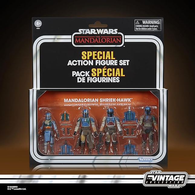 STAR WARS The Vintage Collection Mandalorian Shriek-Hawk, The Mandalorian 3.75 Inch Collectible 4-Pack (Amazon Exclusive)