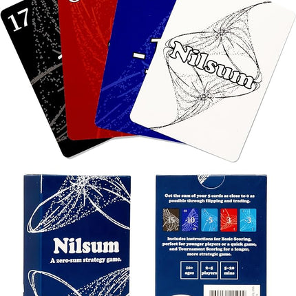 Nilsum - A Zero Sum Strategy Game - Casual Strategy Game for Adults, Teens, and Kids, Family Games for Kids and Adults, Card Games for Adults