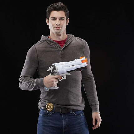 Nerf Overwatch McCree Rival Blaster with Die Cast Badge & 6 Overwatch Rival Rounds