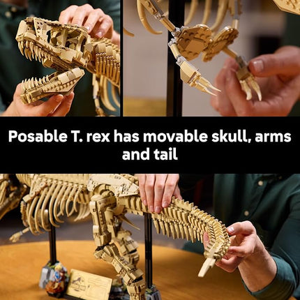 LEGO Jurassic World Dinosaur Fossils: Tyrannosaurus Rex - Building Set for Adults, Ages 18+ - Gift for Christmas - Collectible Home Decor for Bedroom, Office, or Any Room - 76968