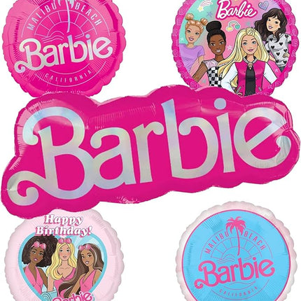 Barbie's Birthday Party Supplies Banner Foil Balloon Bouquet Decorations