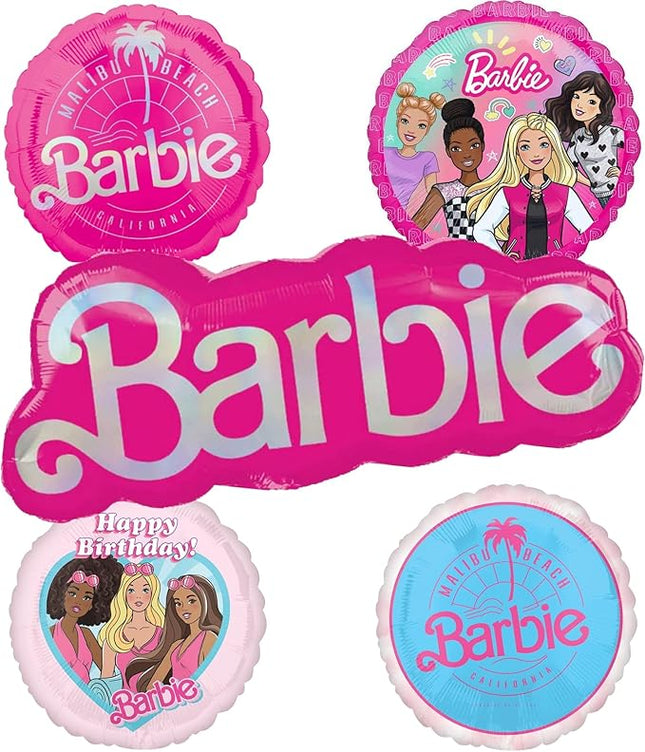 Barbie's Birthday Party Supplies Banner Foil Balloon Bouquet Decorations