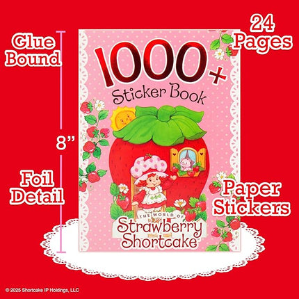 Strawberry Shortcake 1,000+ Sticker Book, Cute Stickers for Kids, Scrapbooking, Planning, Journaling, Water Bottles, Letter Stickers, and Gifts for 7-Year-Old Girls.