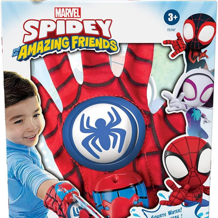 Spidey and His Amazing Friends Spidey Water Web Glove, Marvel Preschool Water Toy with Green Goblin Target, 3+ Years
