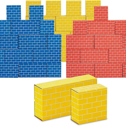 Bankers Box at Play Heavy Duty Jumbo Cardboard Building Blocks, 40 Pack, Large and Medium Toy Blocks for Kids and
