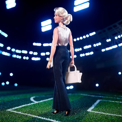 Barbie Signature Fashion Doll, Rebecca from Ted Lasso in Elegant Blouse & Black Slacks, Collectible with Displayable Packaging