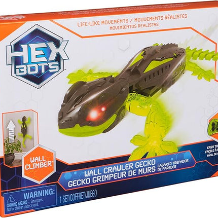 HEX BOTS Wall Crawler Gecko, Rechargeable Remote Control Robot Kids Toys, Climbs up Walls, RC Robot Toys for Boys & Girls Ages 4 & Up