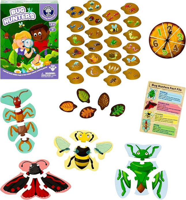 ORCHARD TOYS Bug Hunters Game, Learn Counting and Observational Skills As You Race to Be 1st to Build Your Bug, Designed for 2-4 Players Aged 3+