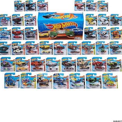 Hot Wheels Toy Cars & Trucks, 50-Pack of 1:64 Scale Vehicles, Individually Packaged (Styles May Vary) (Amazon Exclusive)