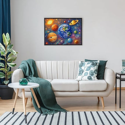 1000 Piece Jigsaw Puzzle for Adults – Solar System Space Puzzles | Colorful Galaxy Planets Puzzle for Learning, Relaxation & Gifts