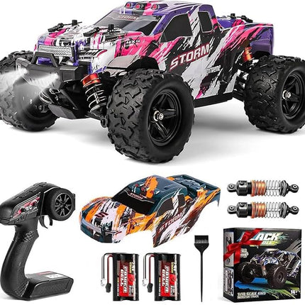 1:18 Scale RC Cars for Adults and Boys, 40KM/H Fast RC Cars 2.4Ghz Remote Control Car, 4X4 Off-Road Waterproof Monster RC Truck, Remote Control Truck with 2 Shells and 2 Rechargeable Batteries