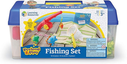 Learning Resources Pretend & Play Fishing Set - Toddler Bath, Montessori Water Toys, Kids Beach Games, Pool Accessories, Fisherman Costume for Children, Fine Motor , Gifts for Boys and Girls