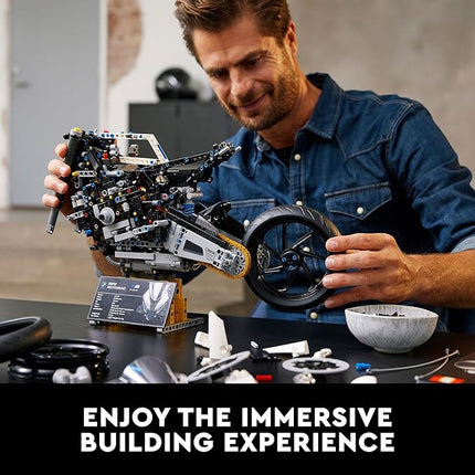 LEGO Technic BMW M 1000 RR 42130 Motorcycle Model Kit for Adults, Build and Display Motorcycle Set with Authentic Features, Motorcycle Gift Idea