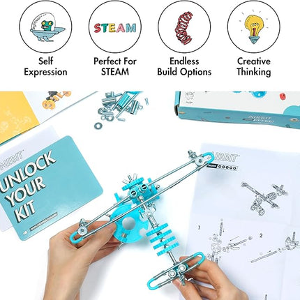 The Off Bits AirBit – Build Your Own Airplane! STEM Building Kit for Creative Kids 8-12 & Curious Adults, Fun Educational Gift for Boys & Girls