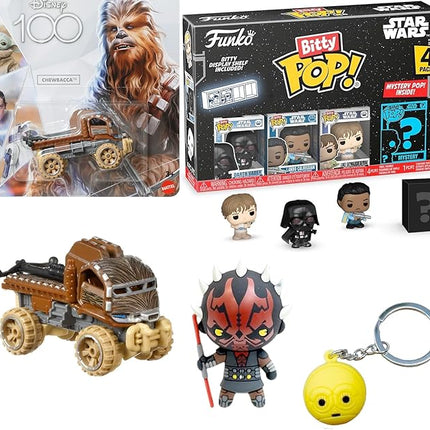 Galactic Jedi Imperial Bitty Pop! Edition Star Wars Figure Iconic Luke Skywalker yoda + Use The Force Darth Vader + Lando & Chewbacca, Maul Droid C3PO
