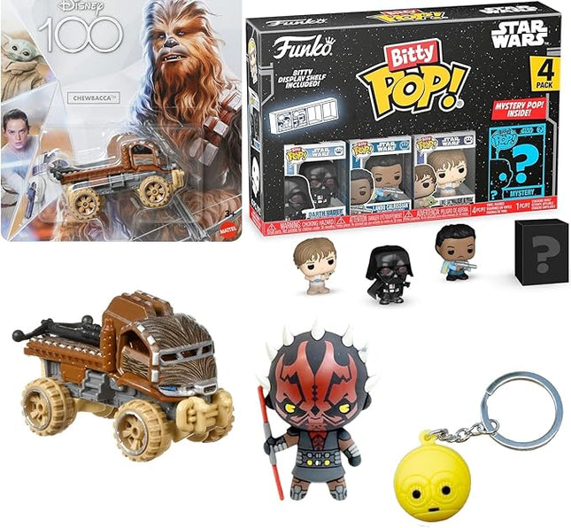 Galactic Jedi Imperial Bitty Pop! Edition Star Wars Figure Iconic Luke Skywalker yoda + Use The Force Darth Vader + Lando & Chewbacca, Maul Droid C3PO