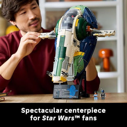 LEGO Star Wars Jango Fett’s Firespray-Class Starship Building Set for Adults - Attack of The Clones Collectible Model Kit and Room Decor - DIY Gift Idea for Men, Women, & Any Fans, Ages 18+ - 75409