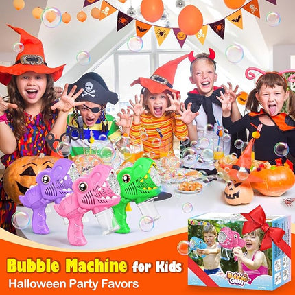 3-Pack Gifts for Girls Bubble Gun - Auto Light Up Bubble Machine with Refills for Kids Toys Girls Ages 6-8 Birthday Gift Party Favors Eassentials Easter Stocking Stuffers Valentine (Green+Pink+Purple)