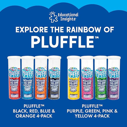 Educational Insights Pluffle® 4-Pack - Sensory Bin Foam Set, No Mess Alternative to Sand Toys & Slime for Toddlers at Home or in The Classroom, Fun Sensory Table Filler, Gift for Kids Ages 3+