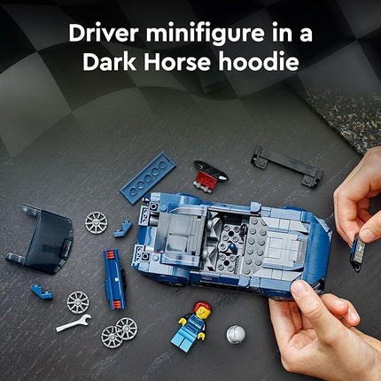 LEGO Speed Champions Ford Mustang Dark Horse Sports Car Toy, Buildable Ford Mustang Toy for Kids, Blue Toy Car Model Set, Gift Idea for Boys and Girls Aged 9 Years Old and Up, 76920