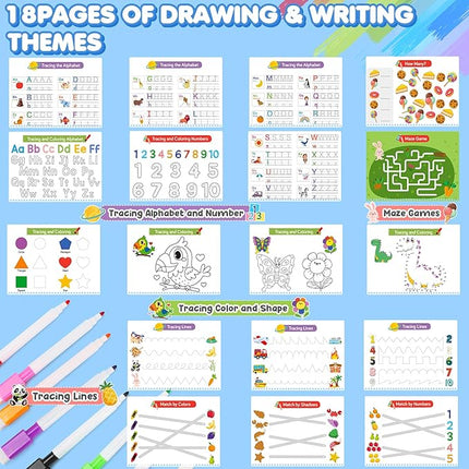 Busy Book for Toddlers 3-5, Preschool Learning Activities, Montessori Learning Educational Toys, Tracing Activity Coloring Books for Kids Ages 4-8, Autism Sensory Travel toys, Christmas Birthday Gifts