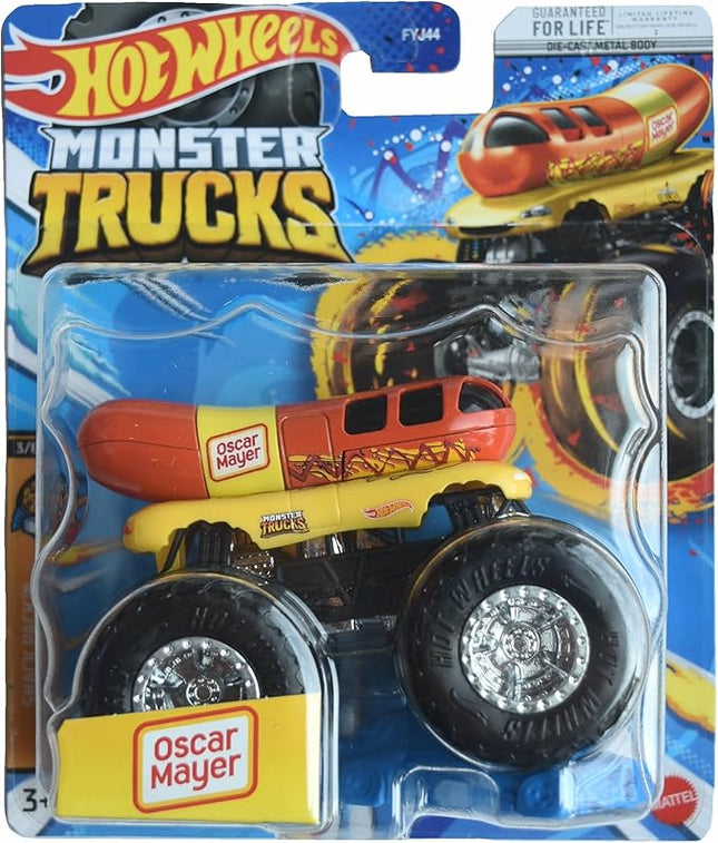 Hot Wheels Monster Trucks Oscar Mayer, Hot Dog Connect and Crash Car
