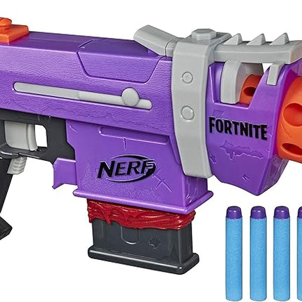 Nerf Fortnite SMG-E Blaster - Motorized Dart Blasting - 6-Dart Clip, 6 Official Elite Darts - for Youth, Teens, Adults