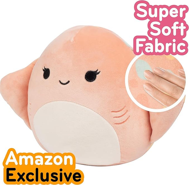 Squishmallows Original 8-Inch Ludovica The Stingray - Official Jazwares Plush - Collectible Soft Squishy Stingray Stuffed Animal Toy - Add to Your Squad - Gift for Kids, Girls & Boys