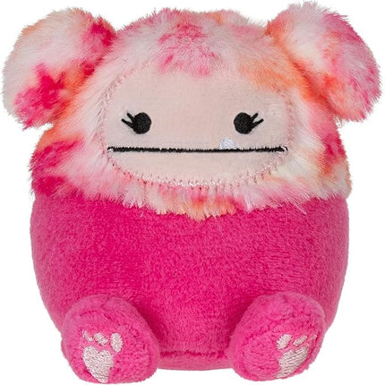 Squishville by Original Squishmallows Play and Display Storage - Four 2-Inch Plush Included - Big Foot, Axolotl, Parrot, Chameleon - Hang or Stand Display Case - Amazon Exclusive
