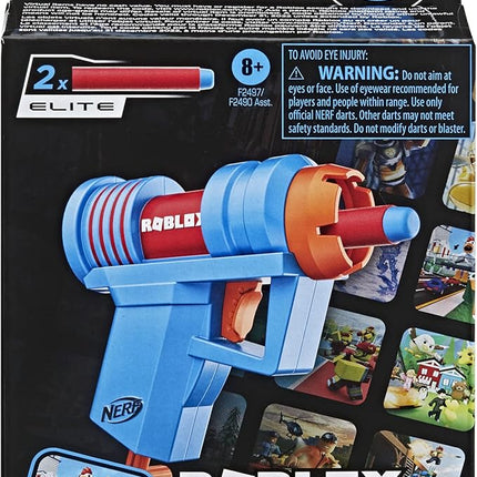 Nerf Roblox Mad City: Plasma Ray Dart Blaster, Pull-Down Priming Handle, 2 Elite Darts, Code to Unlock in-Game Virtual Item