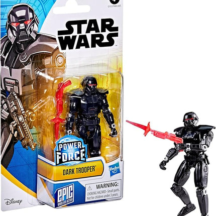 STAR WARS Epic World of Action Dark Trooper, 4-Inch Action Figure & Accessory, The Mandalorian Toys for Boys & Girls Ages 4+