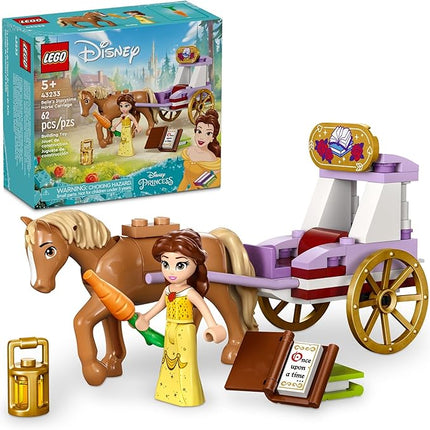 LEGO Disney Princess Belle’s Storytime Horse Carriage and Mini-Doll, Princess Toy for Kids, Disney’s Beauty and The Beast Movie Gift for Girls and Boys Ages 5 and Up, 43233