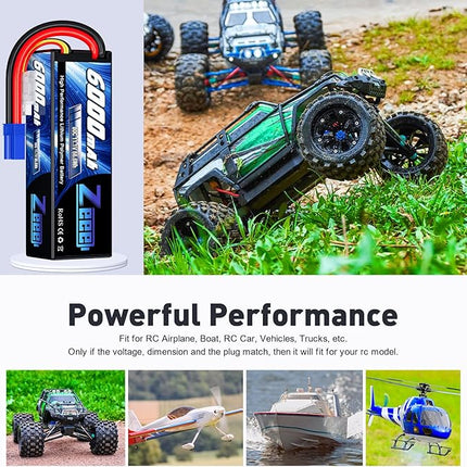 Zeee 3S Lipo Battery 6000mAh 11.1V 80C Hard Case RC Battery with EC5 Plug for RC 1/8 1/10 Scale Vehicles Car Trucks Boats