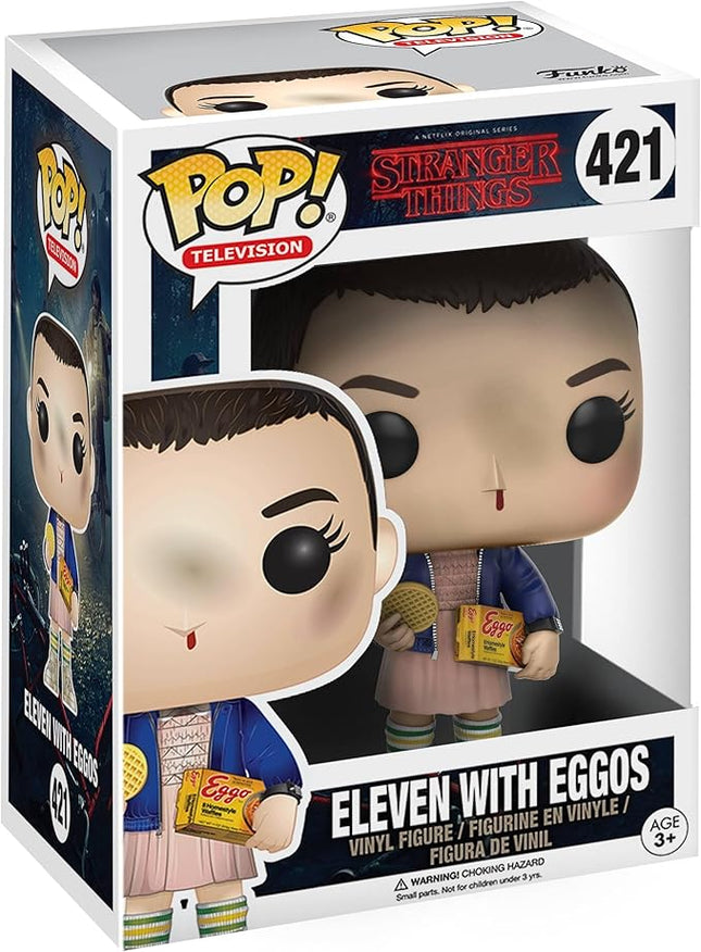 Funko Pop Stranger Things Eleven with Eggos Vinyl Figure, Styles May Vary - with/Without Blonde Wig,Multicolor,Standard,13318 - Collectable Vinyl Figure - Gift Idea - Official Merchandise