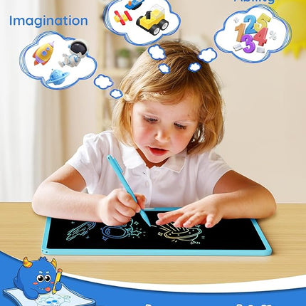 TEKFUN LCD Writing Tablet Doodle Board, 16 Inch Colorful Drawing Tablet Writing Pad, Toddler Toys for 3 4 5 6 7 8 9 Year Old Girls Boys Teen Adults, Birthday Gifts for Kids (Blue)
