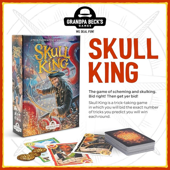 Grandpa Beck's Games Skull King - The Ultimate Pirate Trick Taking Card Game | Fun Strategy Game for Friends, Family, Game Night | from The Creators of Cover Your Assets | 2-8 Players Ages 8+