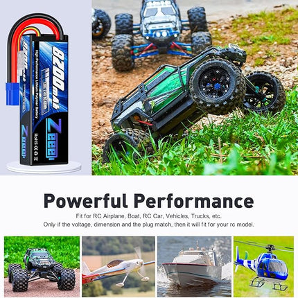 Zeee 2S Lipo Battery 8200mAh 7.4V 120C Hard Case RC Car Battery with EC5 Plug for 1/8 1/10 RC Vehicles RC Car Truck Truggy RC Boat Helicopter Racing Models(2 Pack)