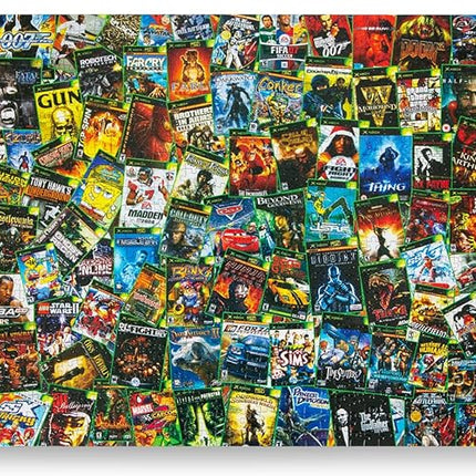X-Treme Games Collage Puzzle for Adults and Kids | Difficult 1000-Piece Jigsaw Puzzle Toy | Interactive Brain Teaser, Fun Quarantine Gifts | 28 x 20 Inches