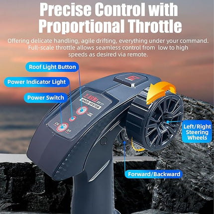 XINGRUI 1:12 Scale Remote Control Car Military Crawler Off-Road RC Tank with 4WD, Adjustable Speed/Steering, 2 Batteries & Openable Doors – All-Terrain RC Truck for Kids Adults, Birthday Gifts