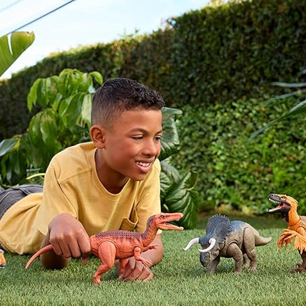 Mattel Jurassic World Rebirth Wild Roar Dinosaur Toy, Posable Ankylosaurus Figure, Tail Controlled Head Butt & Multi Attack & Sound, Digital Play