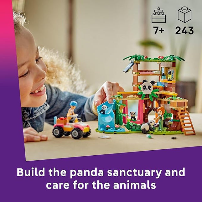 LEGO Friends Panda Sanctuary Animal Care Pretend Play Toy for Girls & Boys - Interactive Storytelling & Building Playset with Panda Toys for Kids, Ages 7+ - Gift Idea for Birthdays - 42648