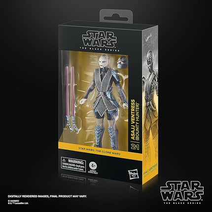 STAR WARS The Black Series Asajj Ventress (Bounty Hunter), The Clone Wars Premium Collectible 6 Inch Action Figure