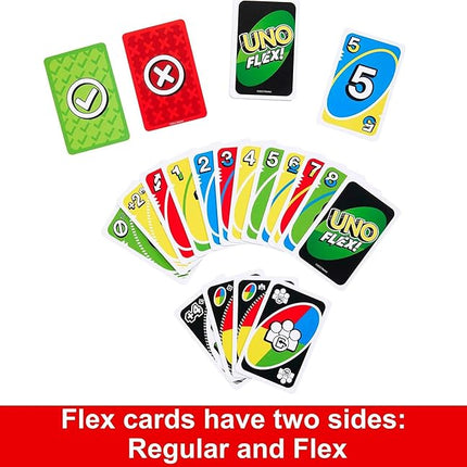 Mattel Games UNO Flex Card Game | Fun Games for Adult and Party Game Night | 2 to 6 Players (Amazon Exclusive)